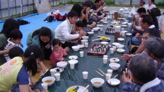 田植え後の食事