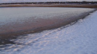 雪がとけた田んぼの様子