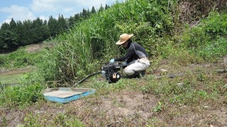 水揚げポンプの設置