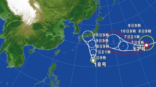 秋雨前線だけでなく、台風までやって来た！