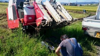 稲刈り、4日目！こがねもちの稲刈りが終了