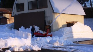 作業場の除雪