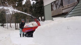 棚田の除雪作業