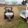 有機肥料撒布と秋耕運
