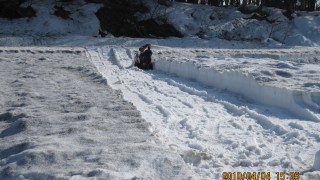 すいか畑の除雪
