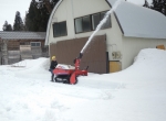 作業場の除雪作業