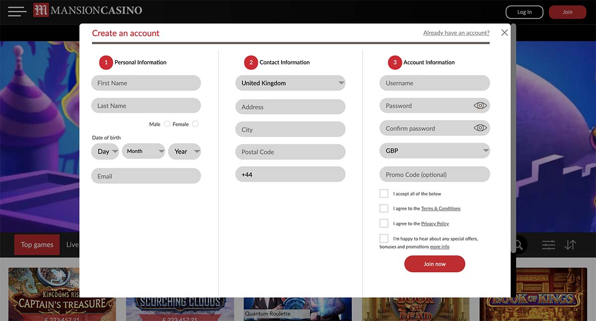 bCasino online casino