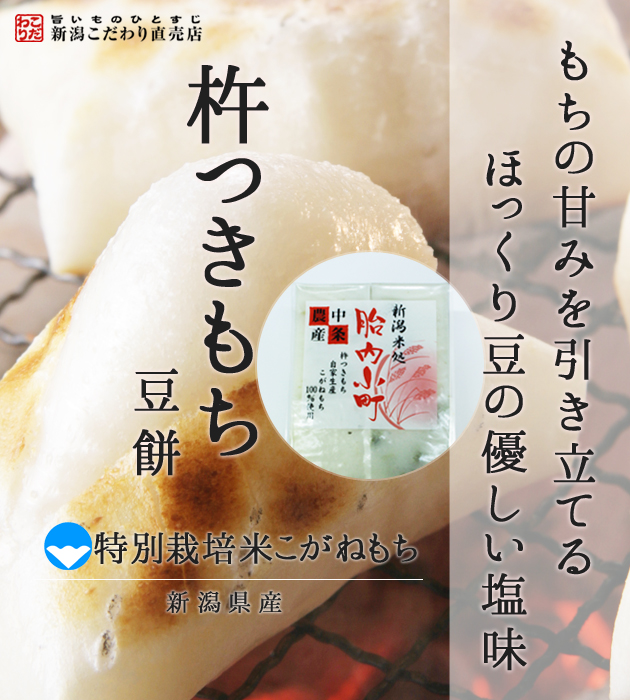 杵つきもち 豆餅450g(8枚入)(生産者中条農産)